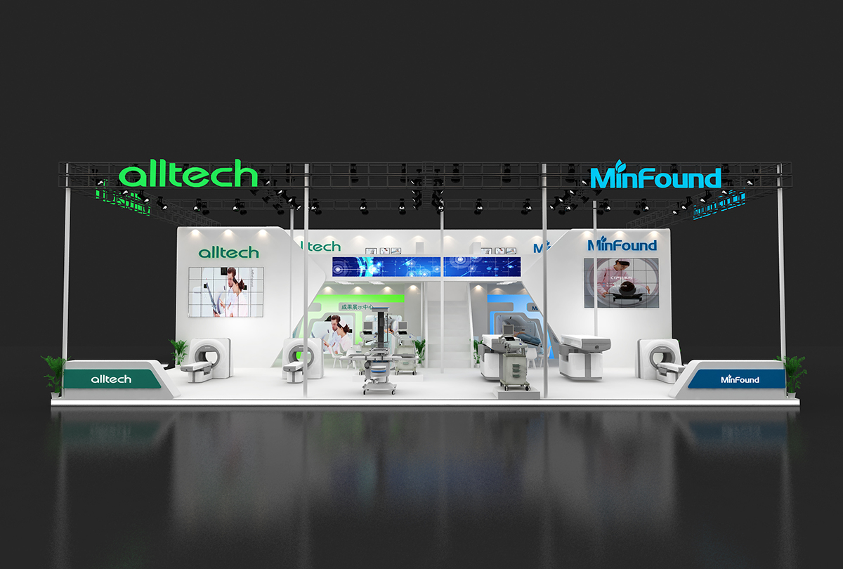 明峰与奥泰医药类展台设计搭建|医疗器械展01