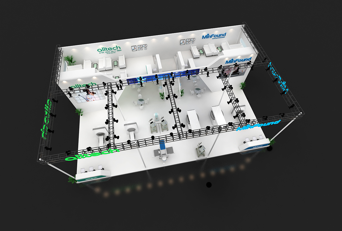 明峰与奥泰医药类展台设计搭建|医疗器械展10