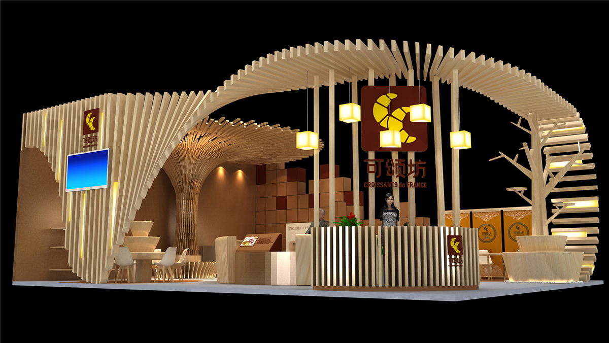 可颂食品上海食品展展台设计搭建02